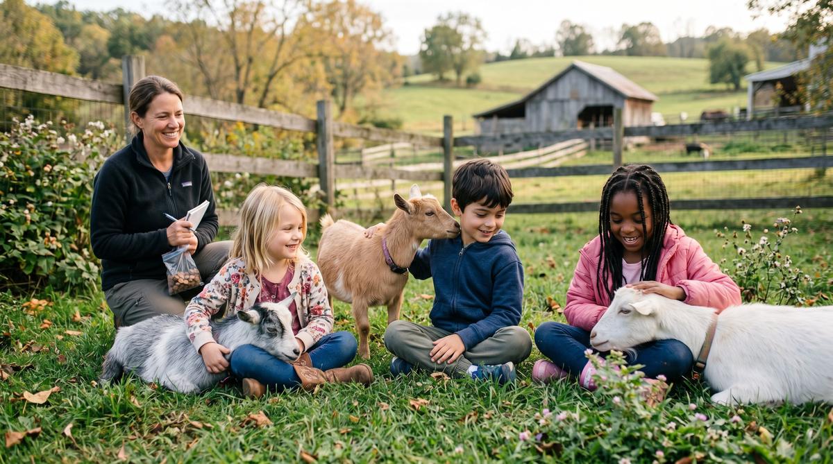 Children in animal-assisted therapy at Clear Skies Star location